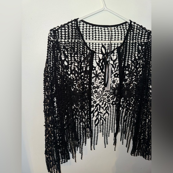 NWT Elie Tahiri SILAS Floral Crocheted Jacket Size M - Picture 2 of 11